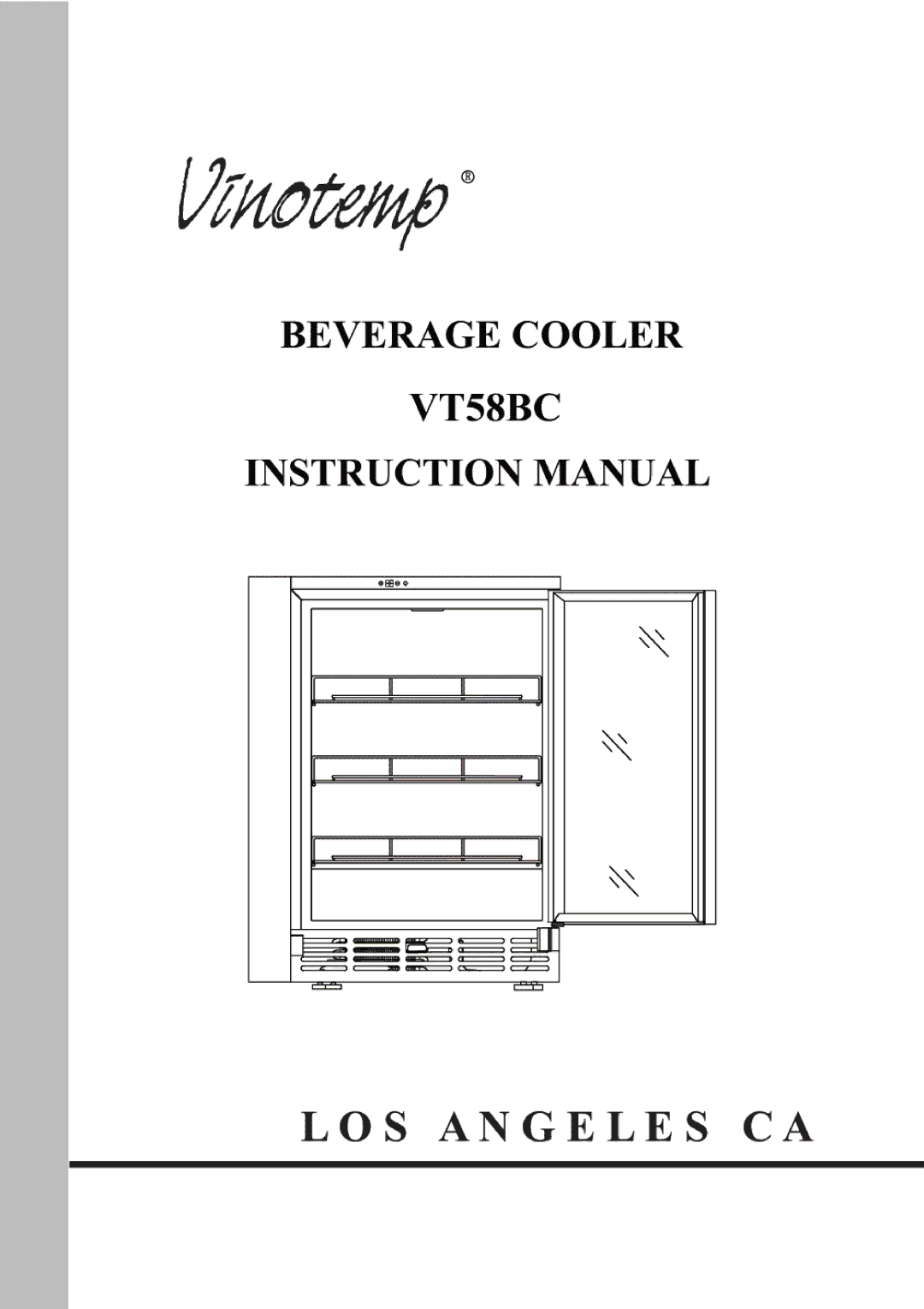 Vinotemp BC-58 manual 