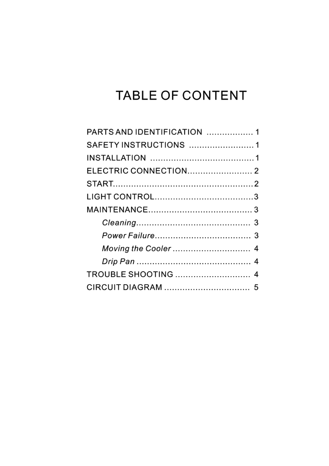 Vinotemp SC-1 manual 