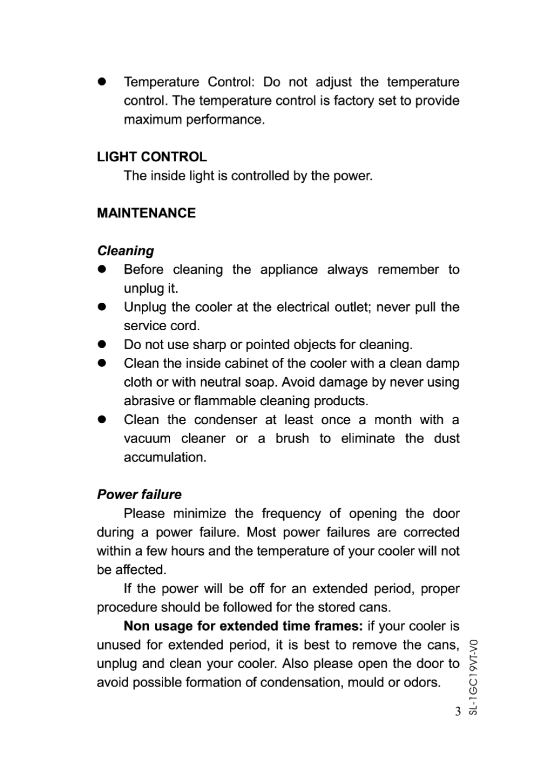 Vinotemp SC-1 manual 