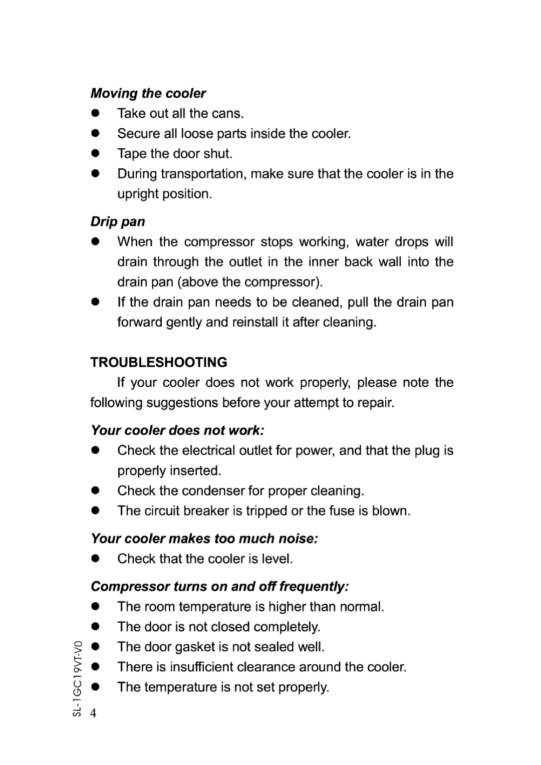 Vinotemp SC-1 manual 