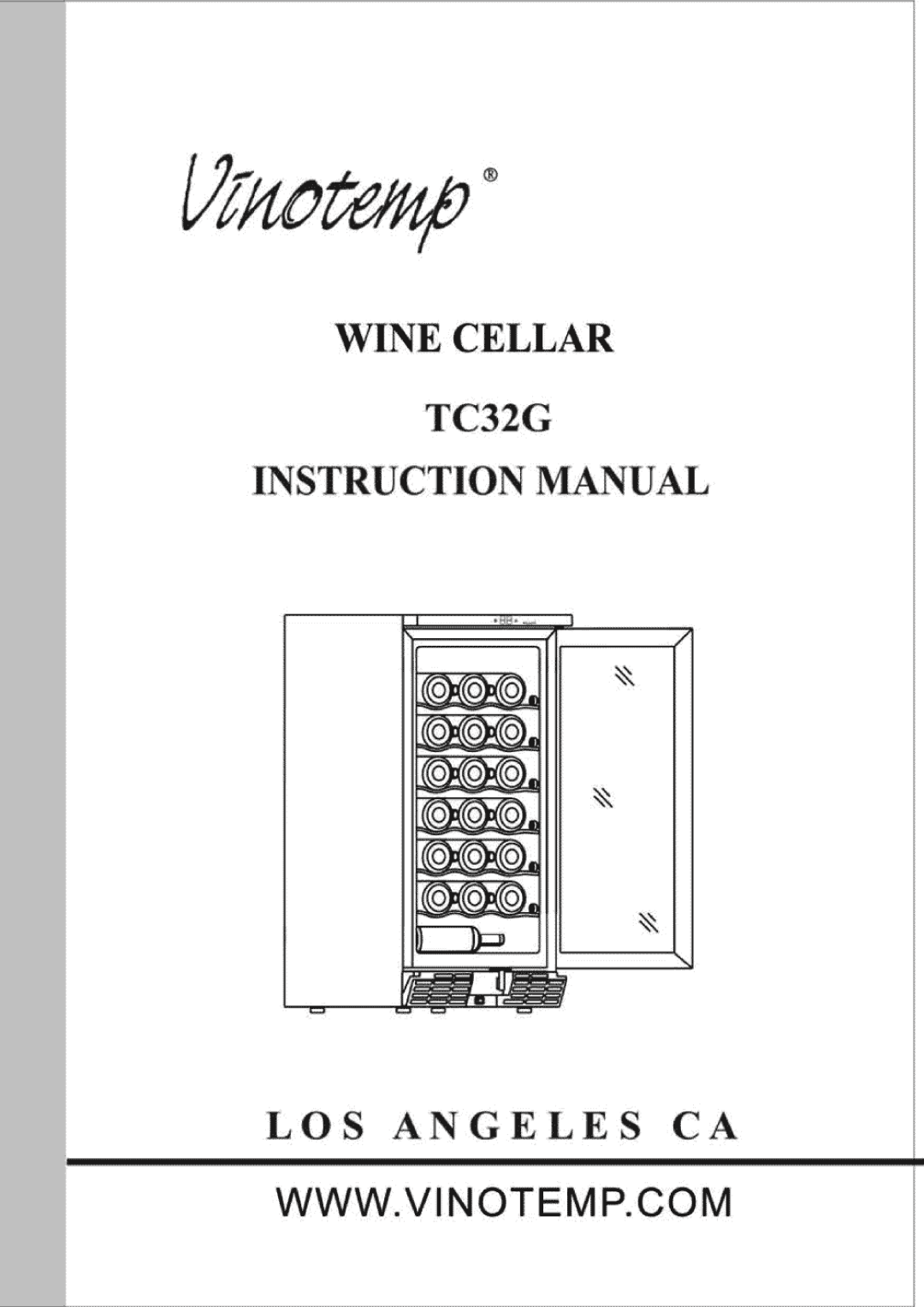 Vinotemp TC32G manual 