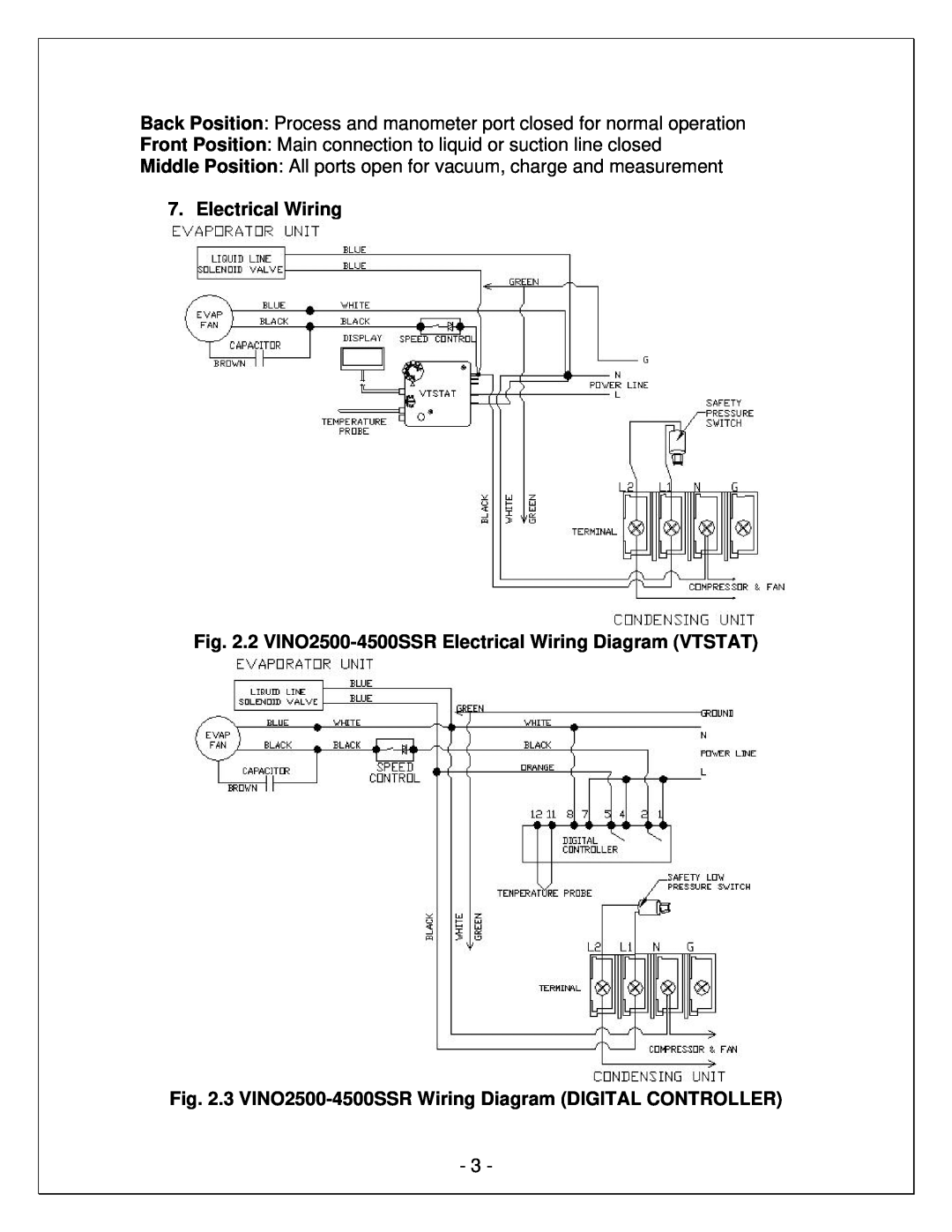 Vinotemp VINO-6500SSR, VINO-2500SSR manual Electrical Wiring 
