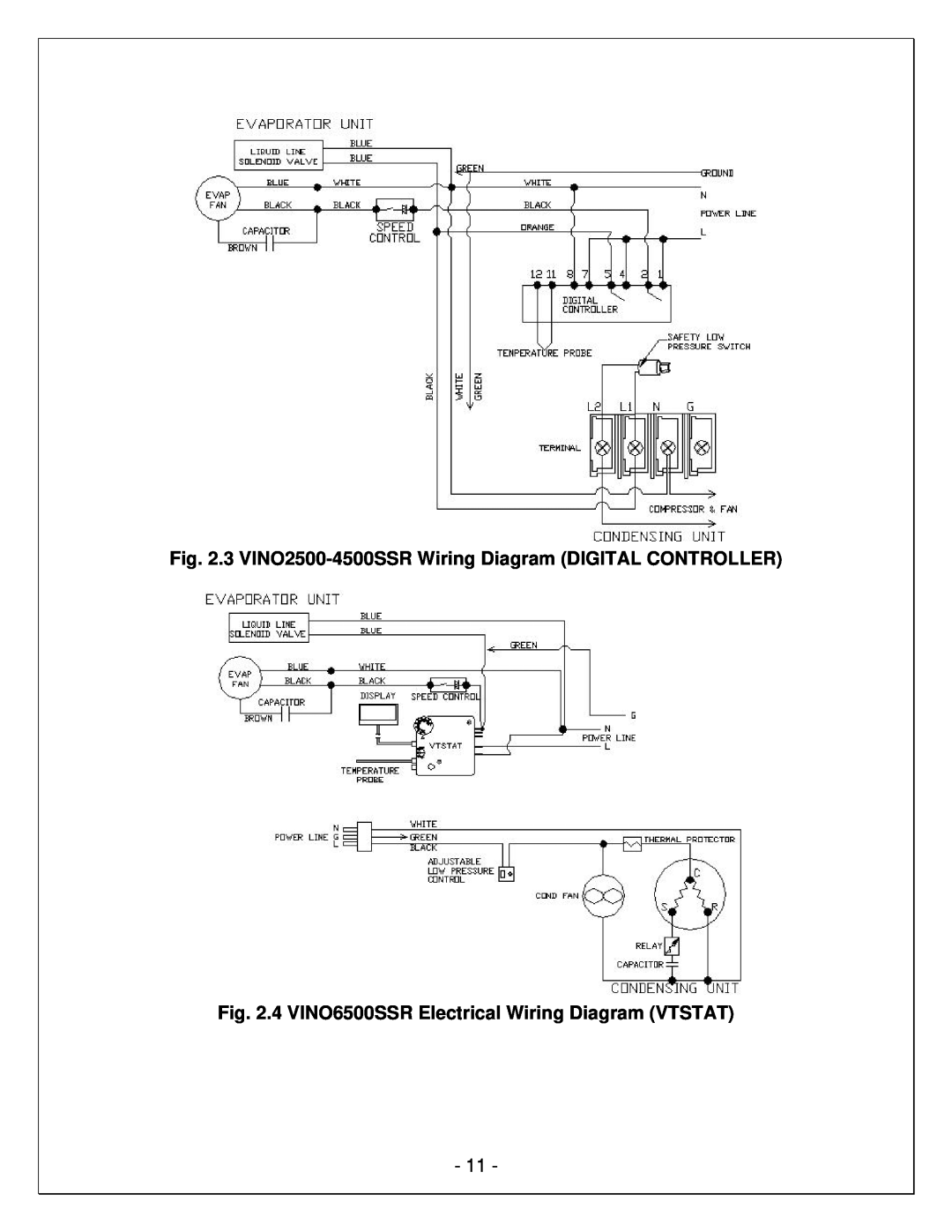 Vinotemp VINO2500-6500SSR, VINO2500-2500SSR manual 3 VINO2500-4500SSRWiring Diagram DIGITAL CONTROLLER 