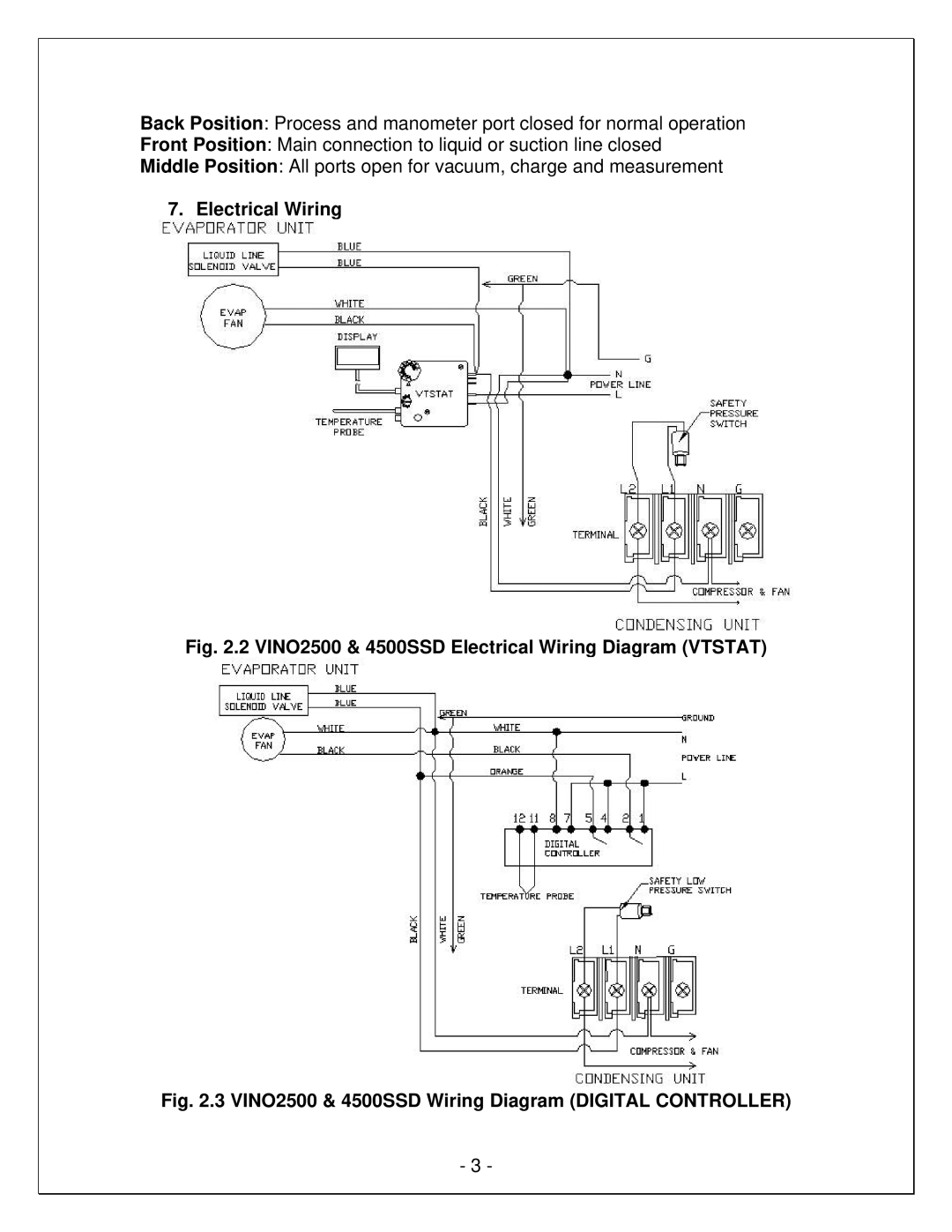 Vinotemp WM250-850SCU, VINO6500SSD, VINO4500SSD, VINO8500SSD, WM25-85SFCD VINO2500 & 4500SSD Electrical Wiring Diagram Vtstat 