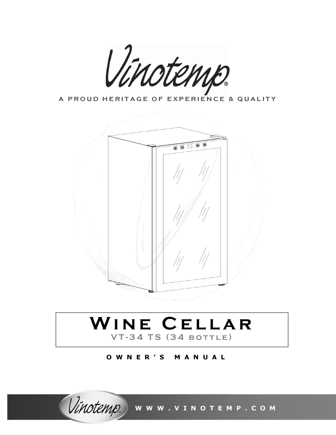 Vinotemp VT-34 TS owner manual N E C E L L a R 