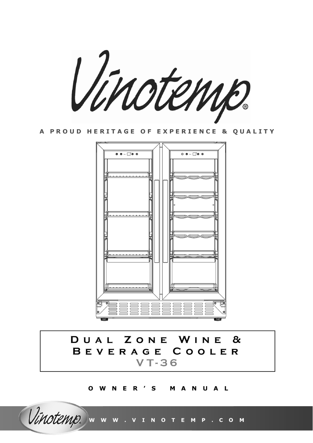 Vinotemp VT-36 owner manual A L Z O N E W I N E 