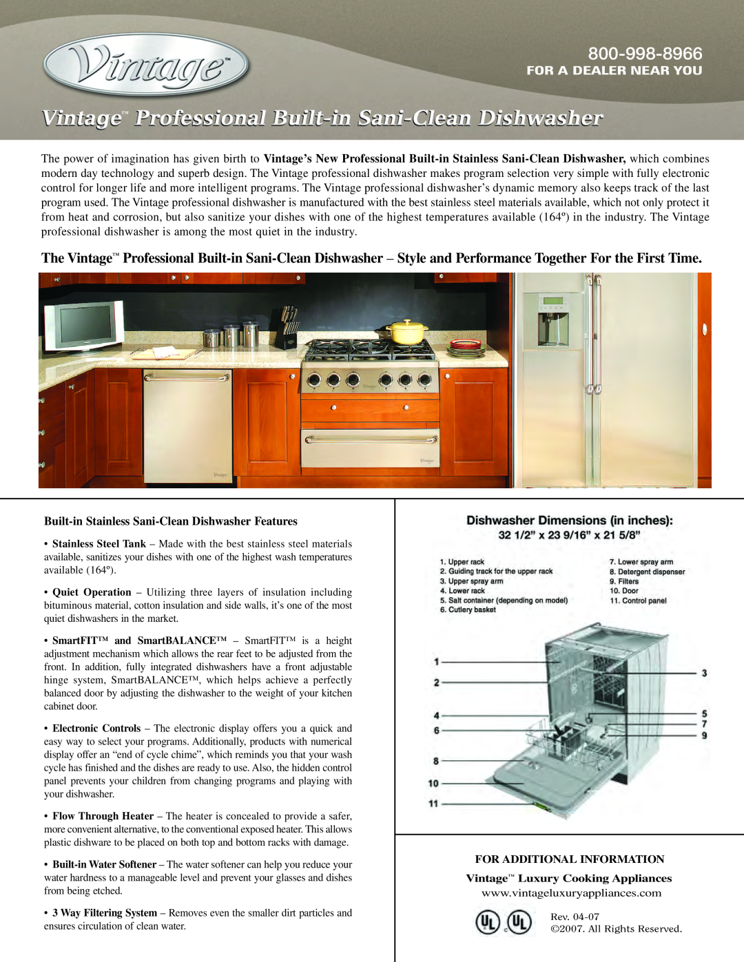 Vintage Built-in Sani-Clean Dishwasher manual For A Dealer Near You 