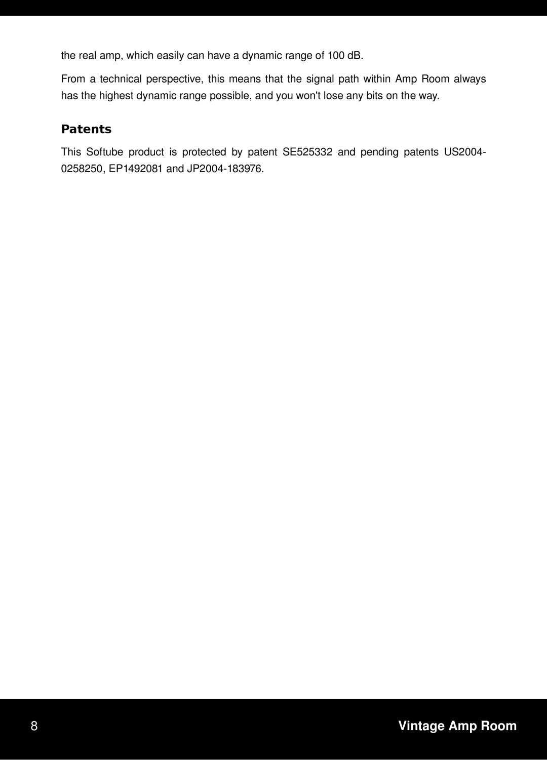 Vintage TDM/RTAS manual Patents 