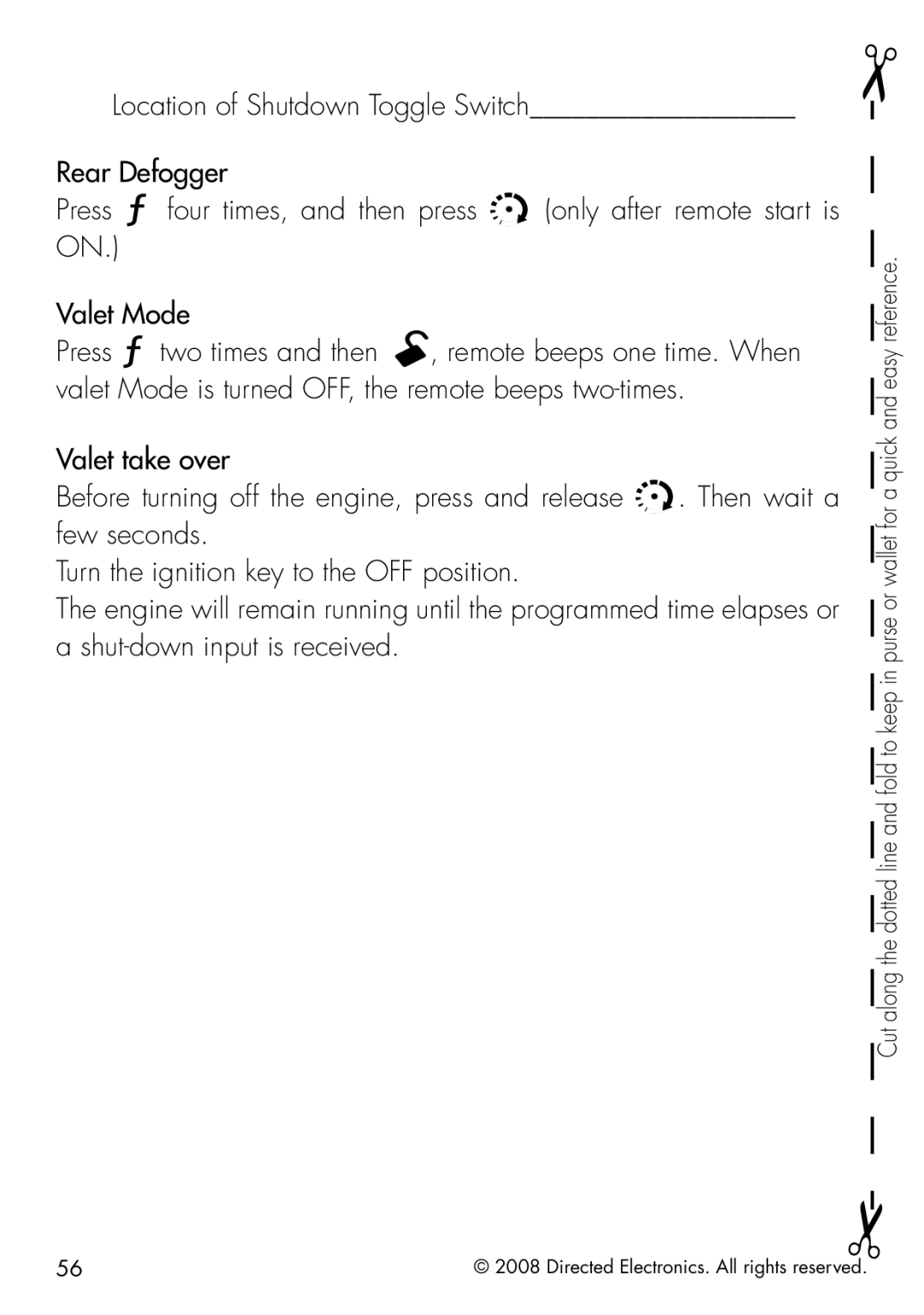 Viper 5901 manual Location of Shutdown Toggle Switch 