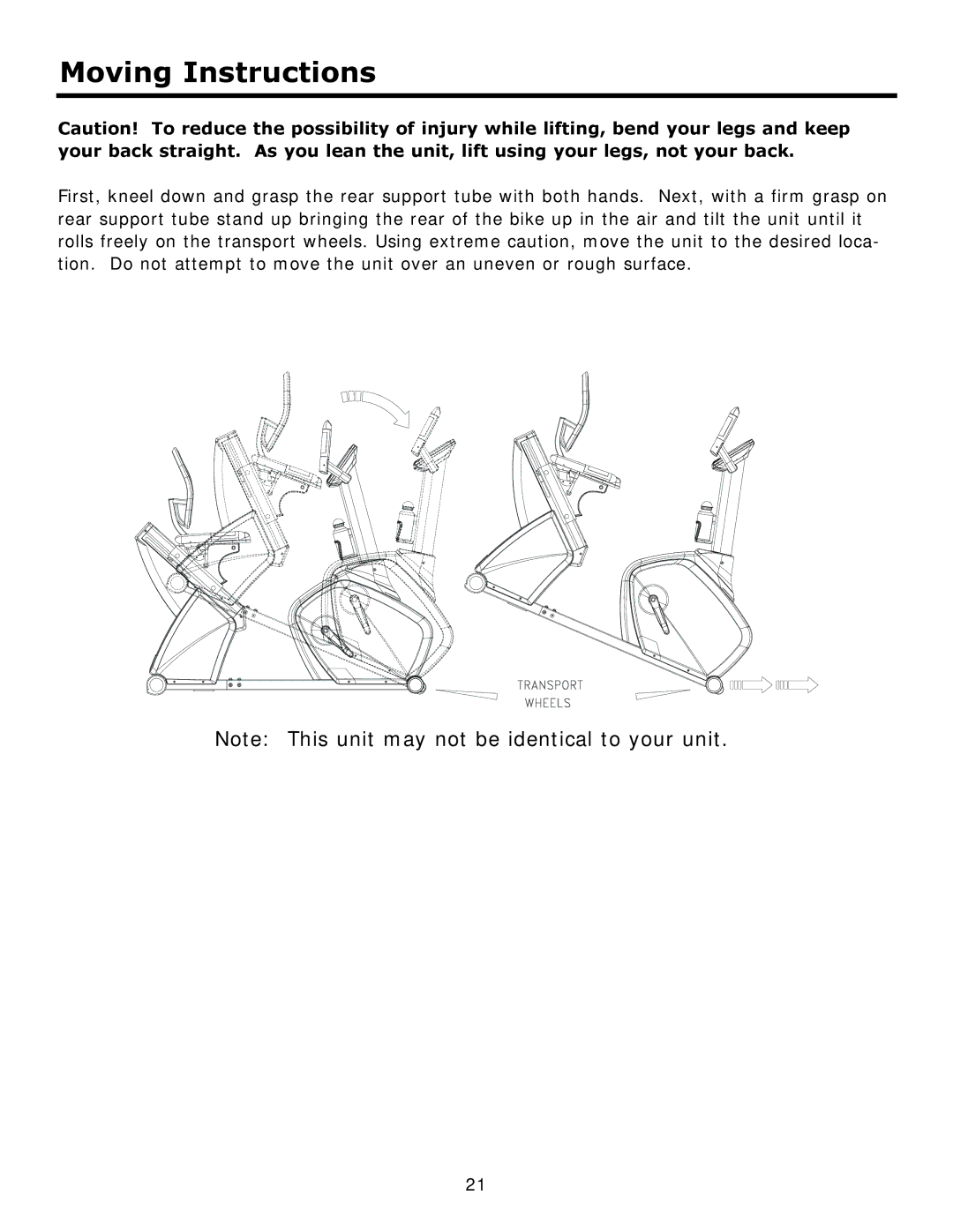 Viper Viper 315-00109 owner manual Moving Instructions 