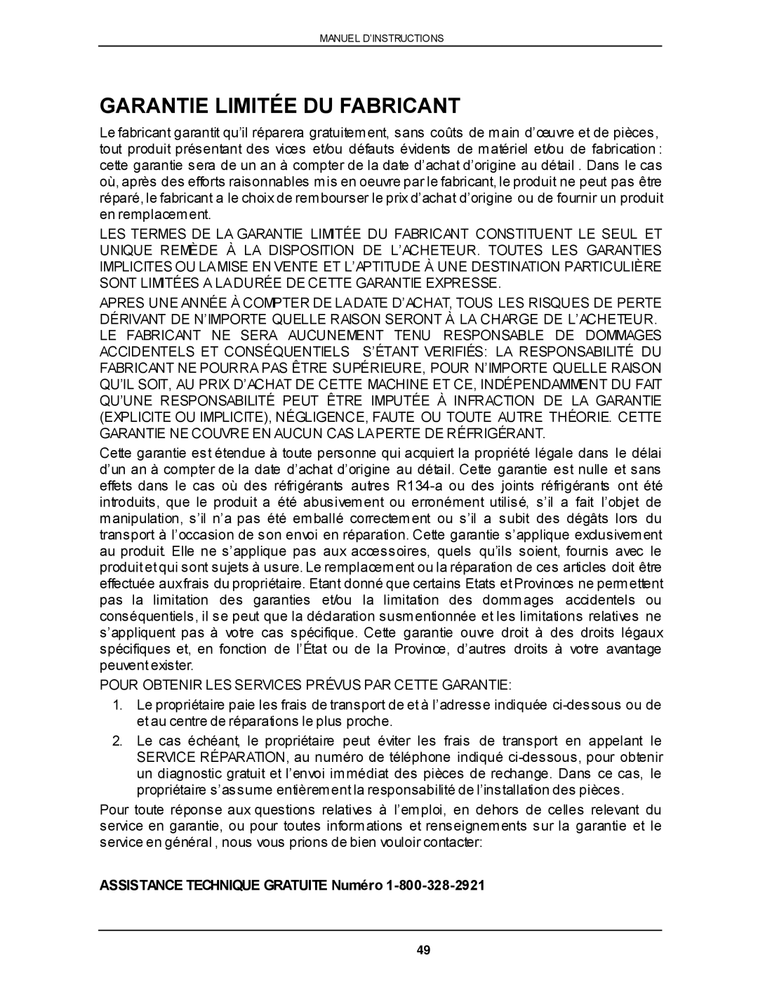 Viper VR-6000 owner manual Garantie Limitée DU Fabricant, Pour Obtenir LES Services Prévus PAR Cette Garantie 