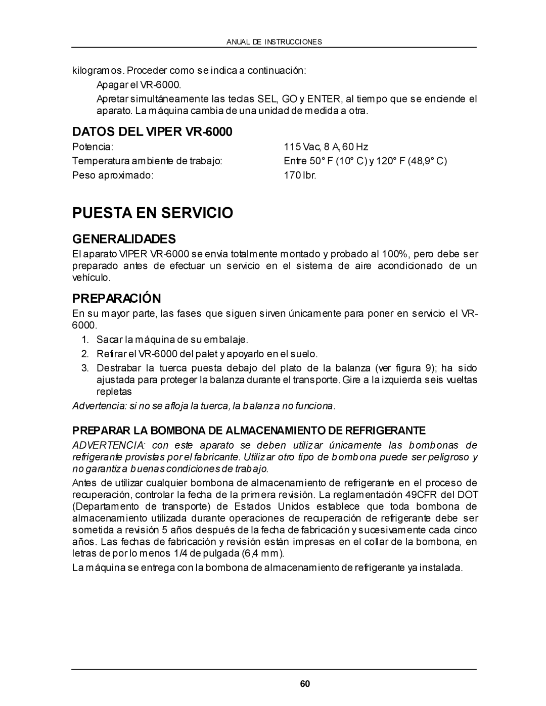 Viper VR-6000 owner manual 