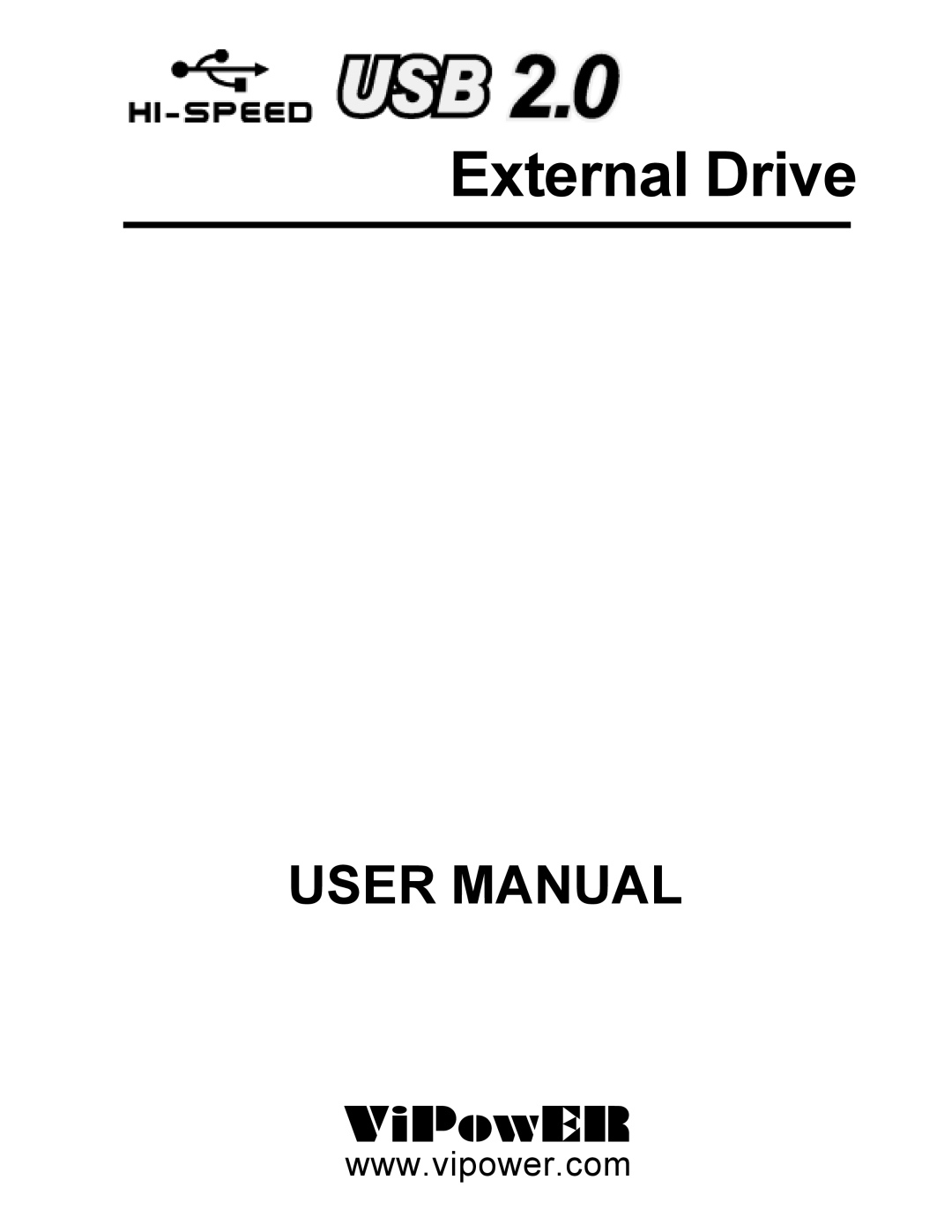 VIPowER USB 2.0 user manual External Drive 