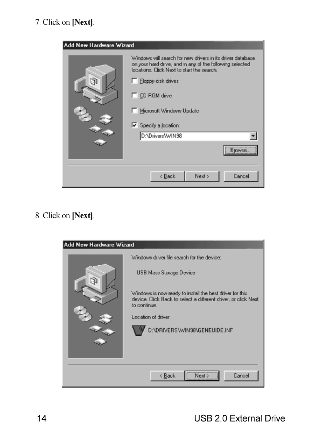 VIPowER USB 2.0 user manual Click on Next 