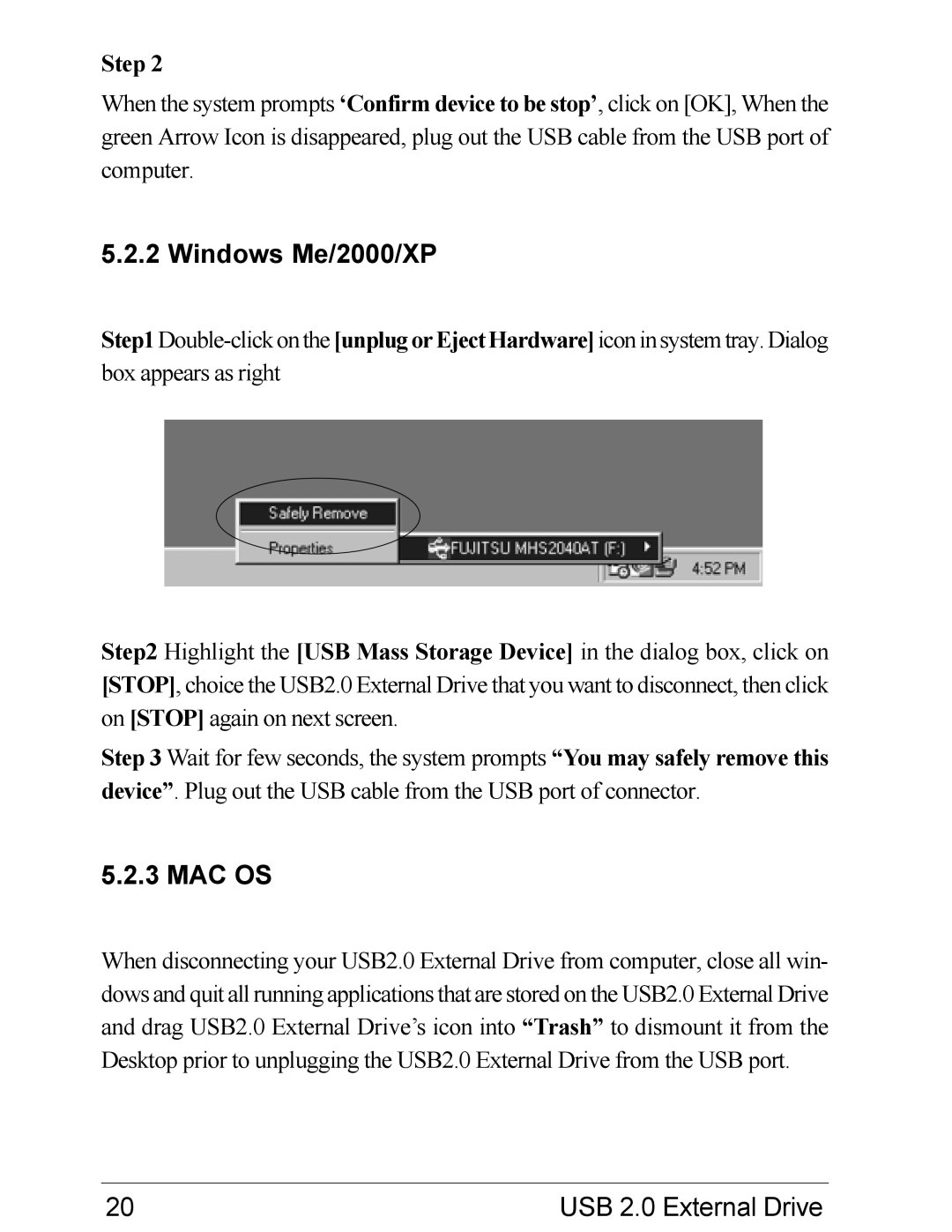 VIPowER USB 2.0 user manual Windows Me/2000/XP, Step 