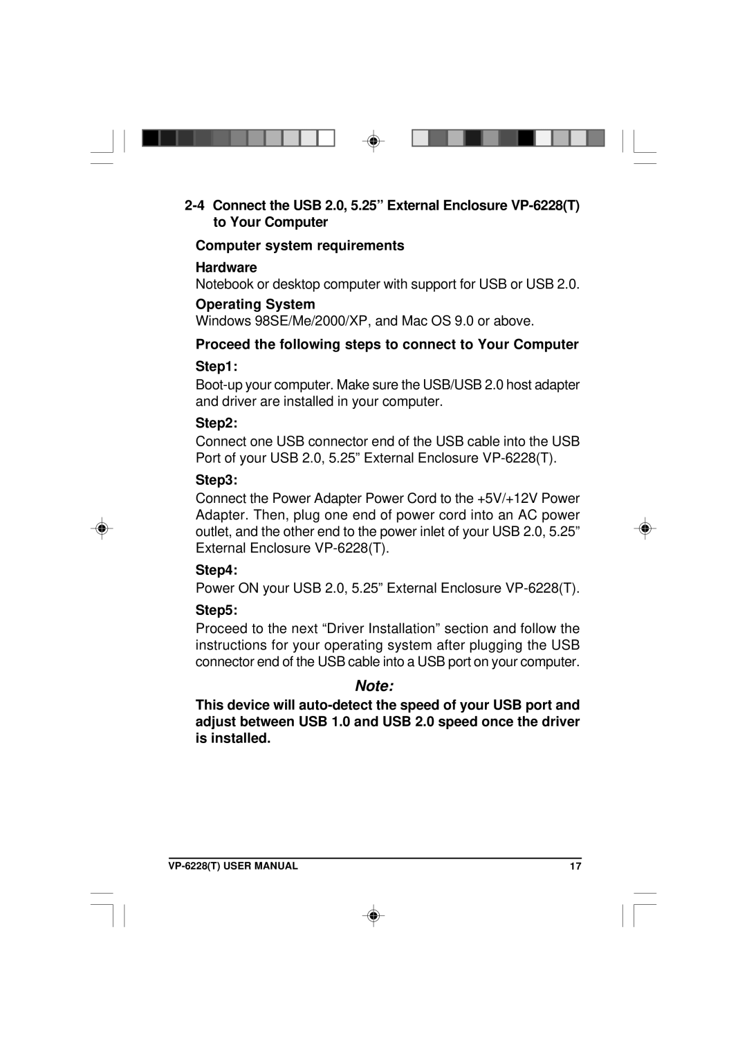 VIPowER VP-6228T user manual Proceed the following steps to connect to Your Computer 