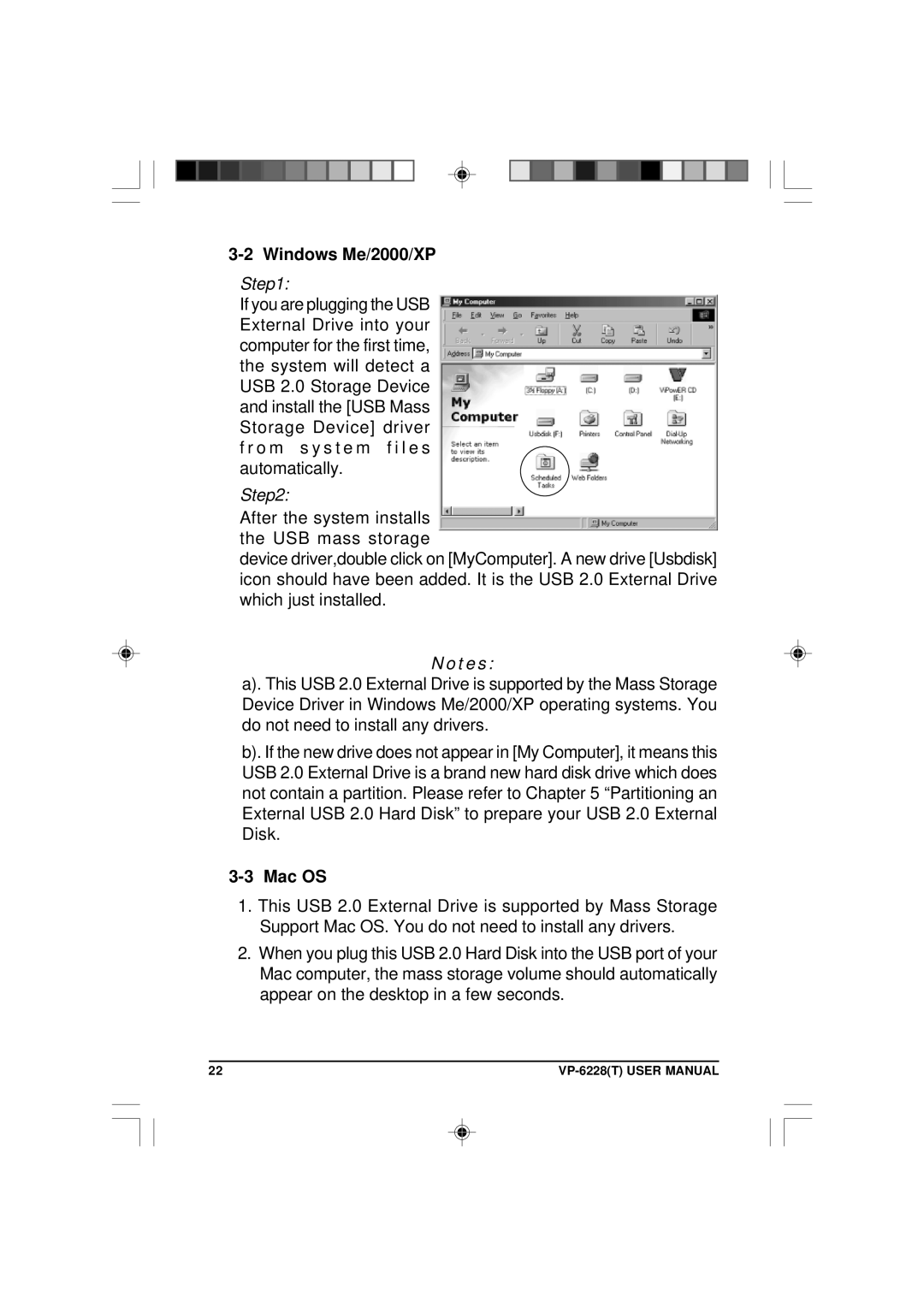 VIPowER VP-6228T user manual Windows Me/2000/XP, Mac OS 