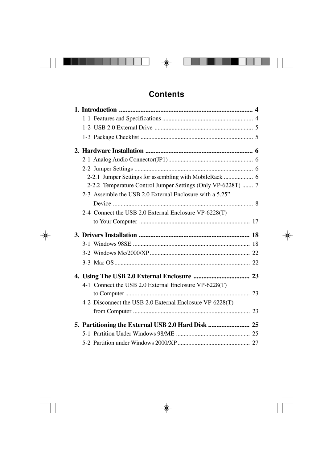 VIPowER VP-6228T user manual Contents 