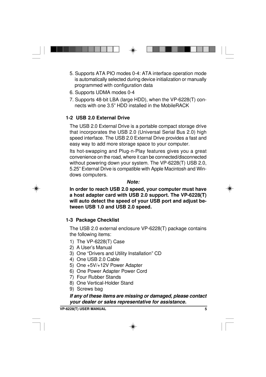 VIPowER VP-6228T user manual USB 2.0 External Drive 