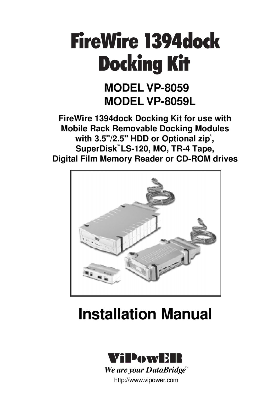 VIPowER VP-8059L installation manual Installation Manual 