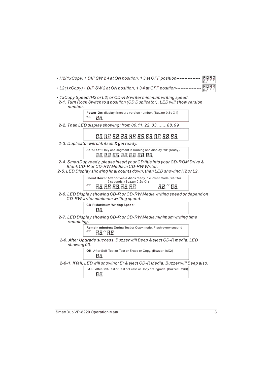 VIPowER VP-8220 installation manual CD-R Maximum Writing Speed 