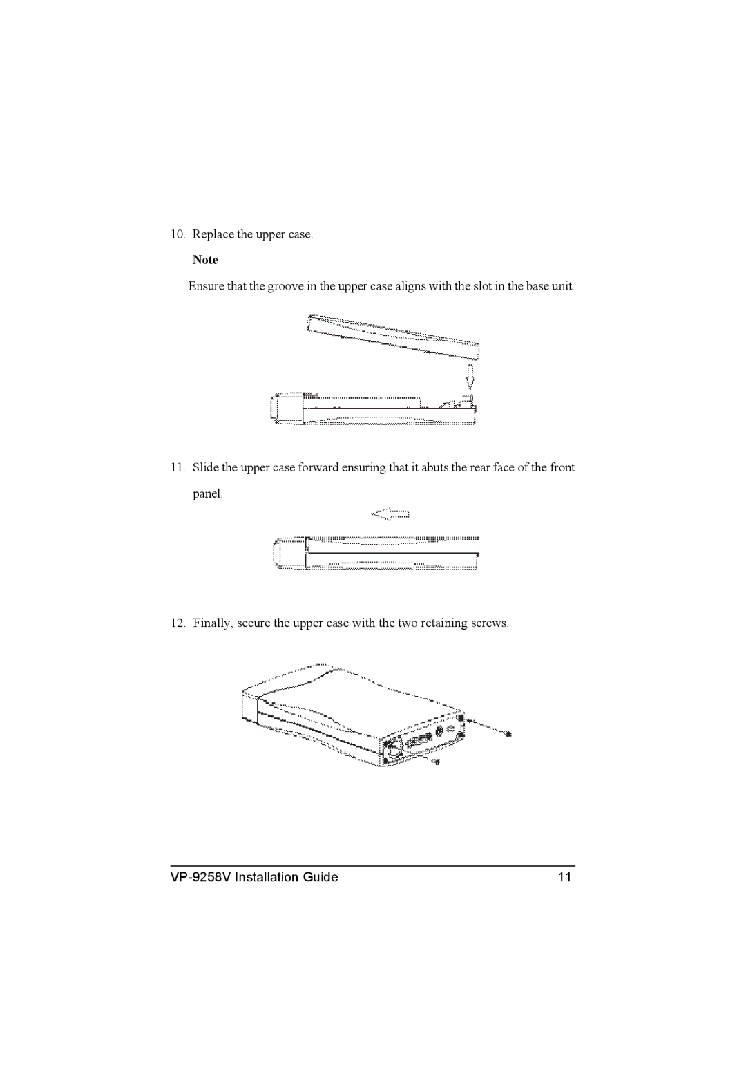 VIPowER manual VP-9258V Installation Guide 