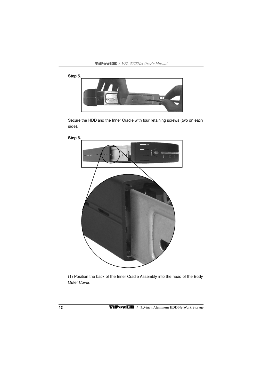 VIPowER VPA-3528Net user manual Step 