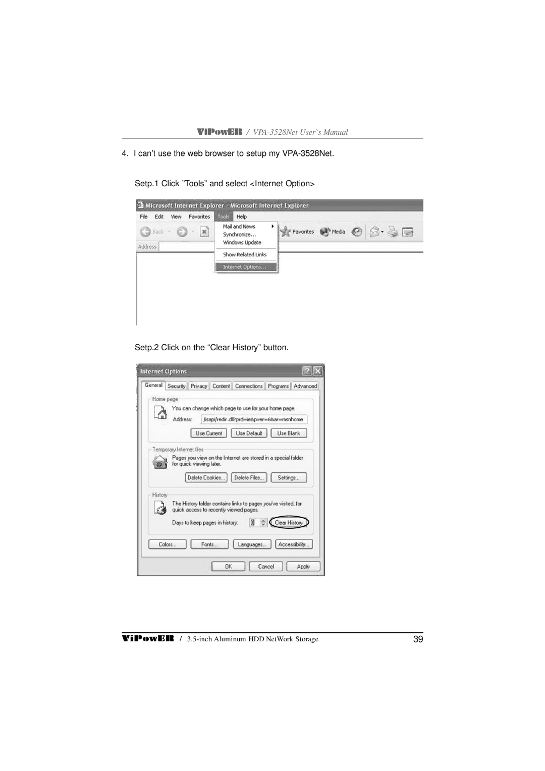 VIPowER user manual ViPowER / VPA-3528Net User`s Manual 