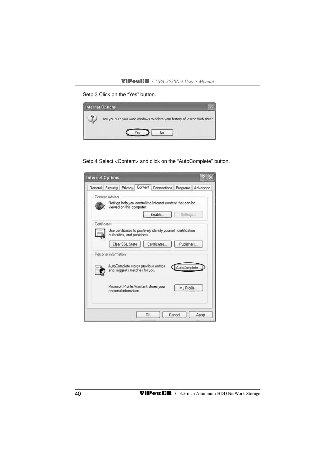 VIPowER user manual ViPowER / VPA-3528Net User`s Manual 