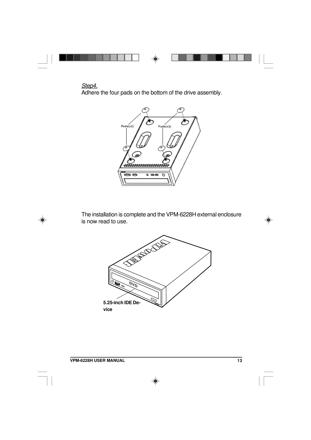 VIPowER VPM-6228H user manual Inch IDE De- vice 