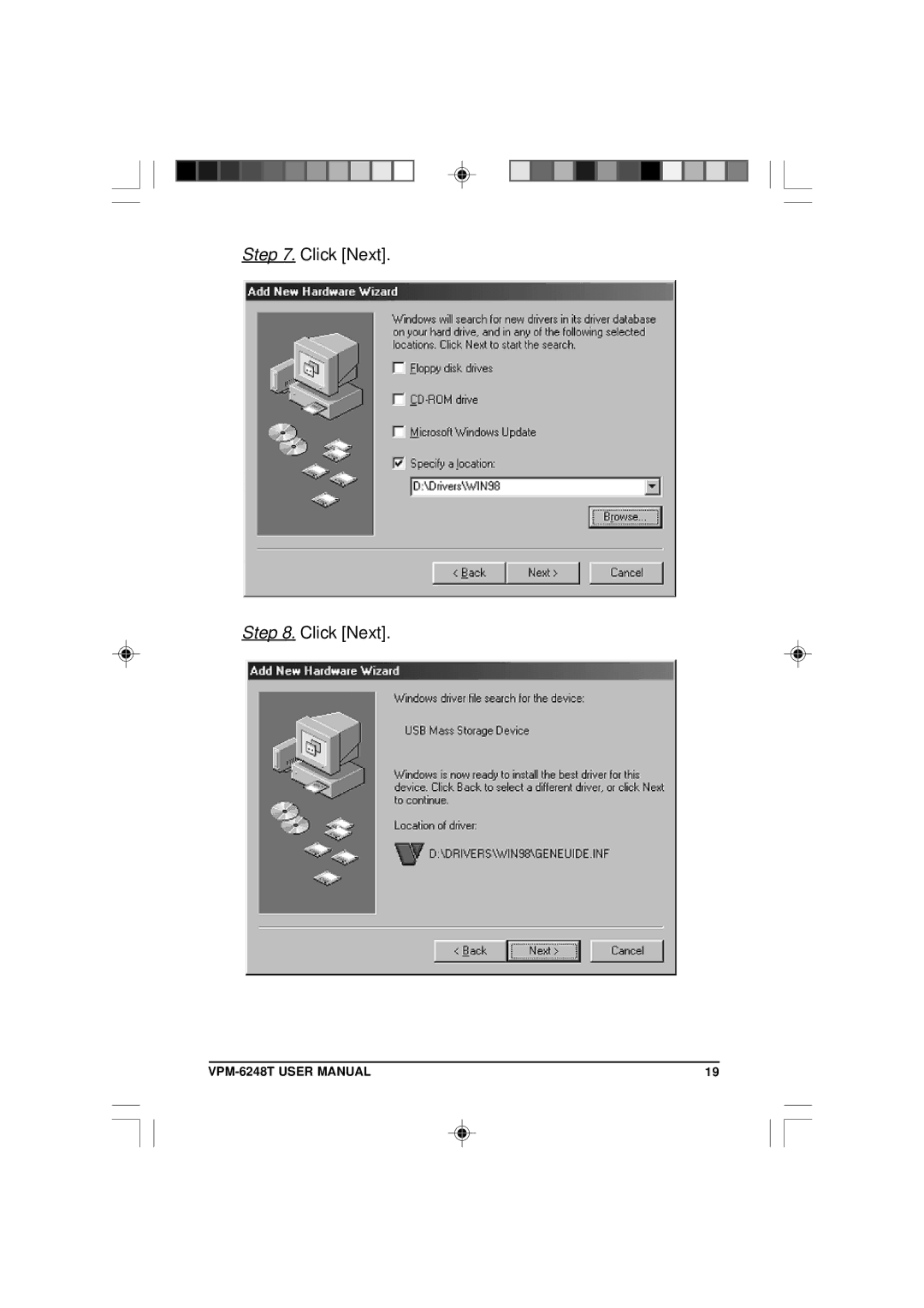 VIPowER VPM-6248T user manual Click Next 