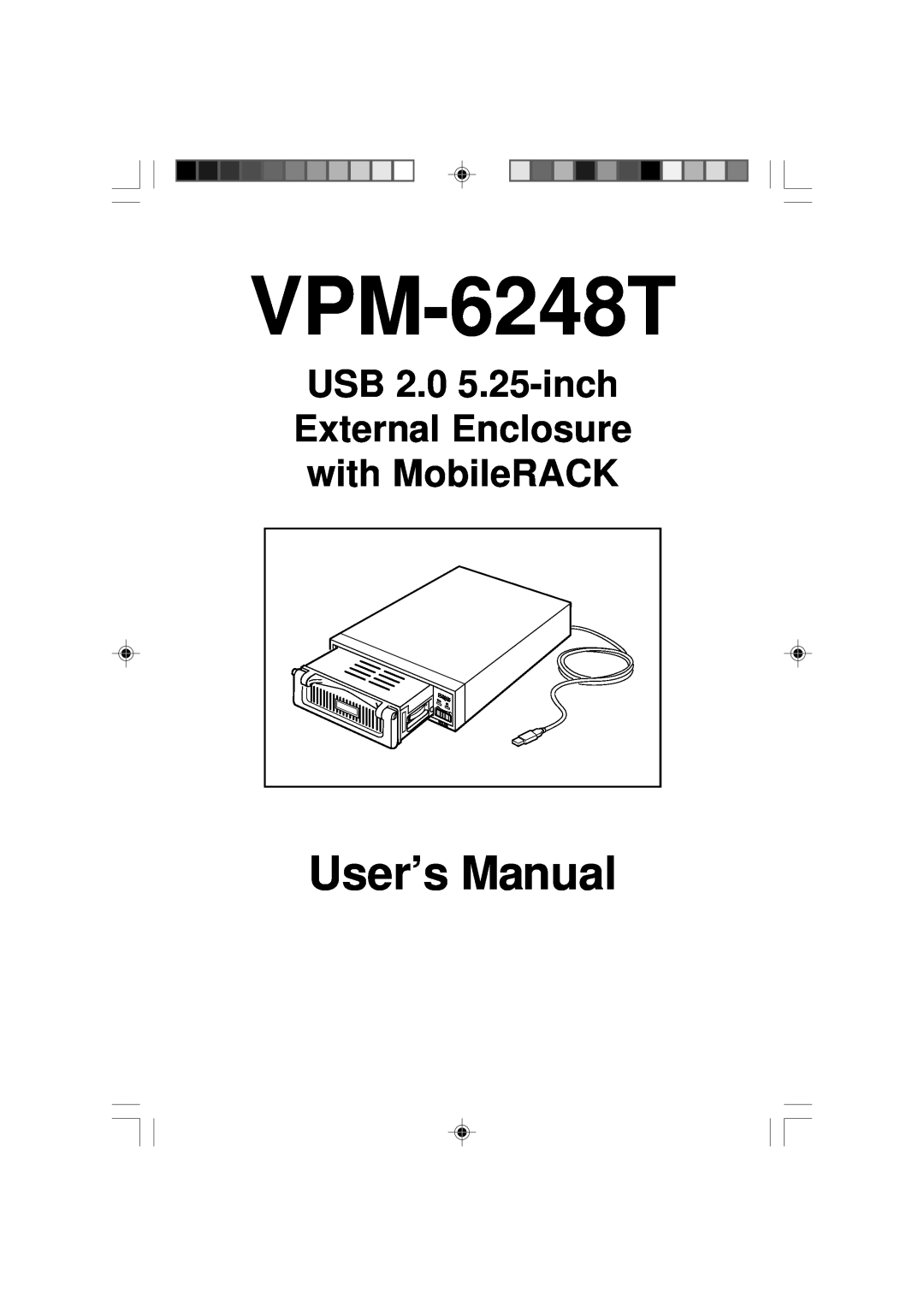 VIPowER VPM-6248T user manual User’s Manual, USB 2.0 5.25-inch External Enclosure with MobileRACK 