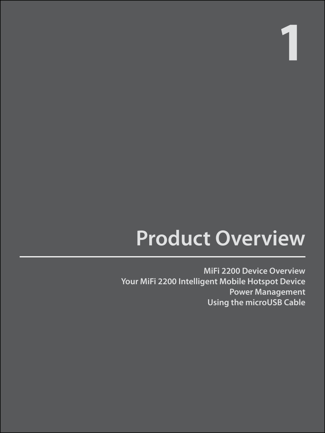Virgin Mobile 2200 manual Product Overview 