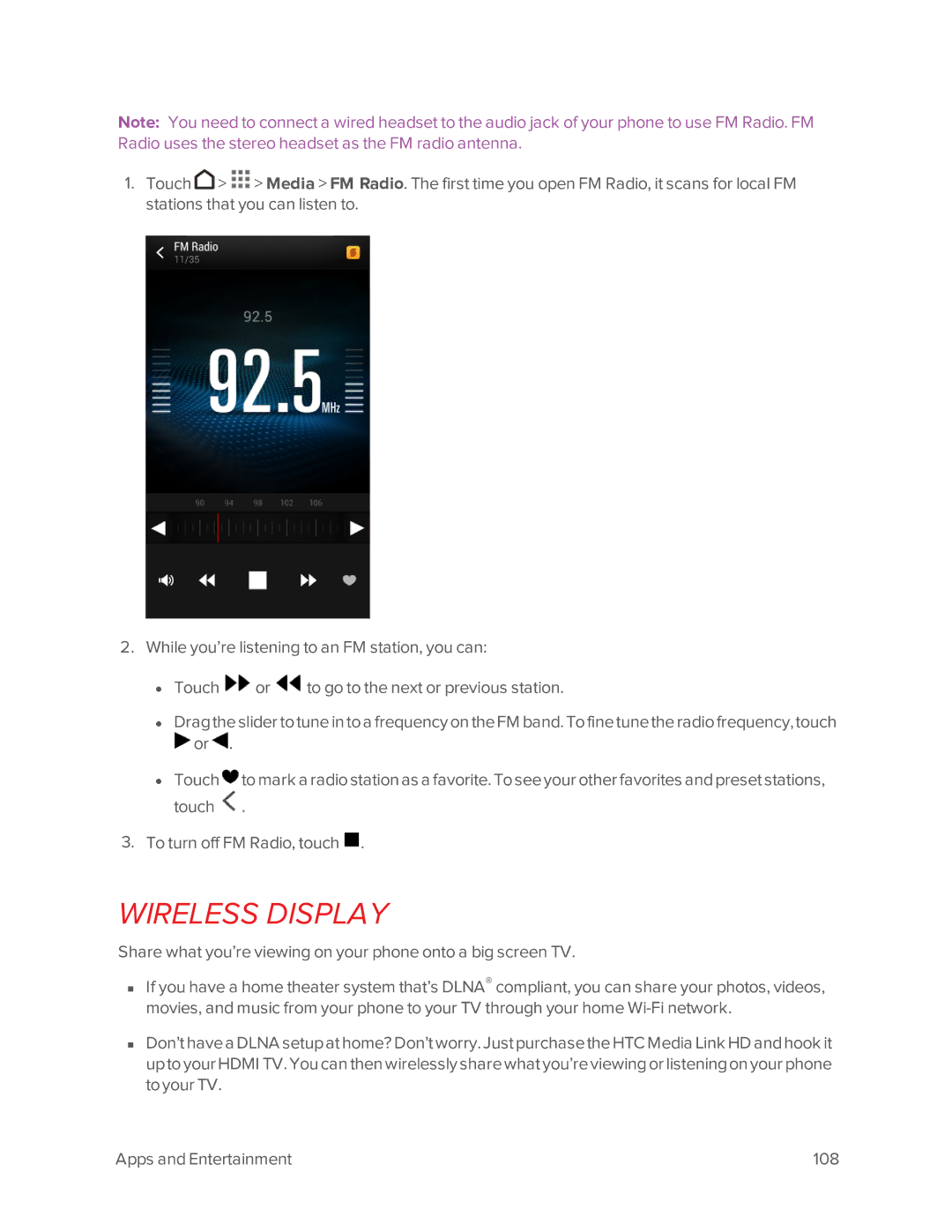 Virgin Mobile 601 manual Wireless Display 