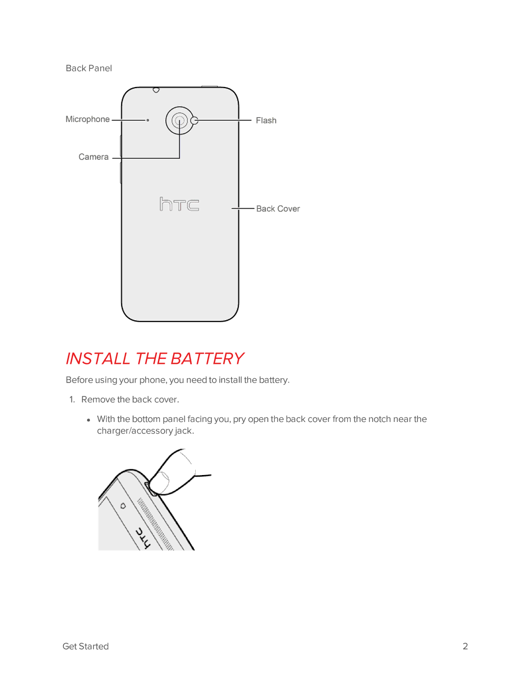 Virgin Mobile 601 manual Install the Battery 