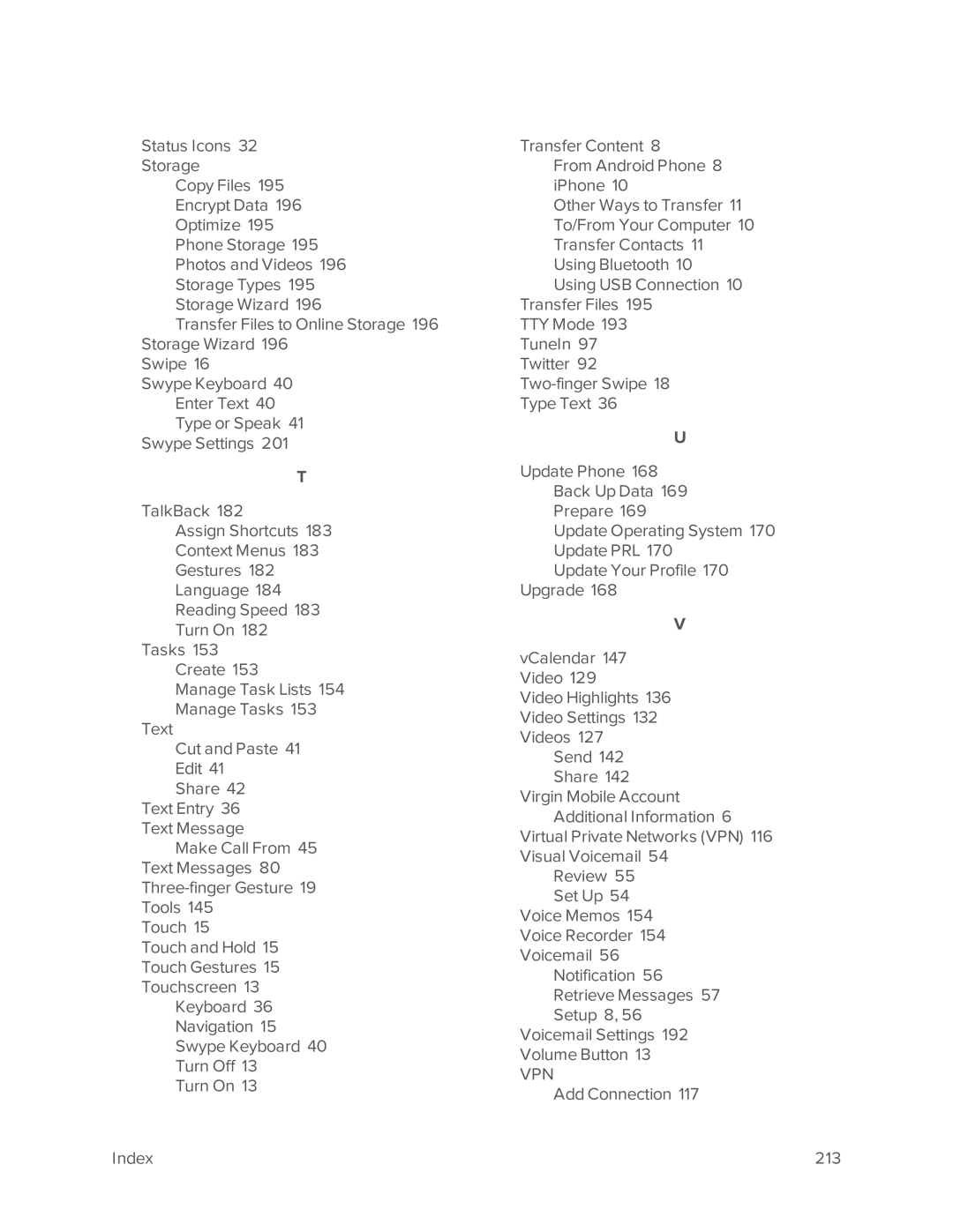 Virgin Mobile 601 manual Vpn 