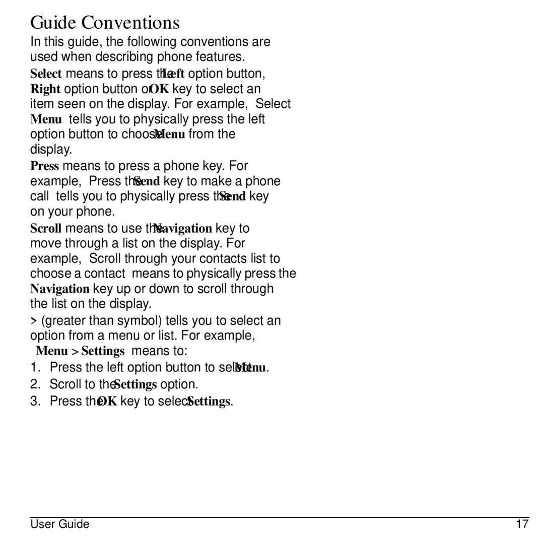 Virgin Mobile 836182001579 manual Guide Conventions 