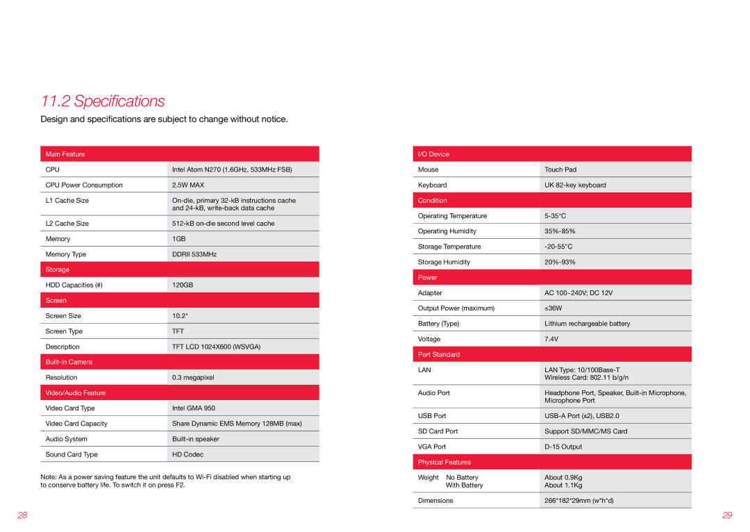 Virgin Mobile VMFNM0609 manual Specifications, Cpu 