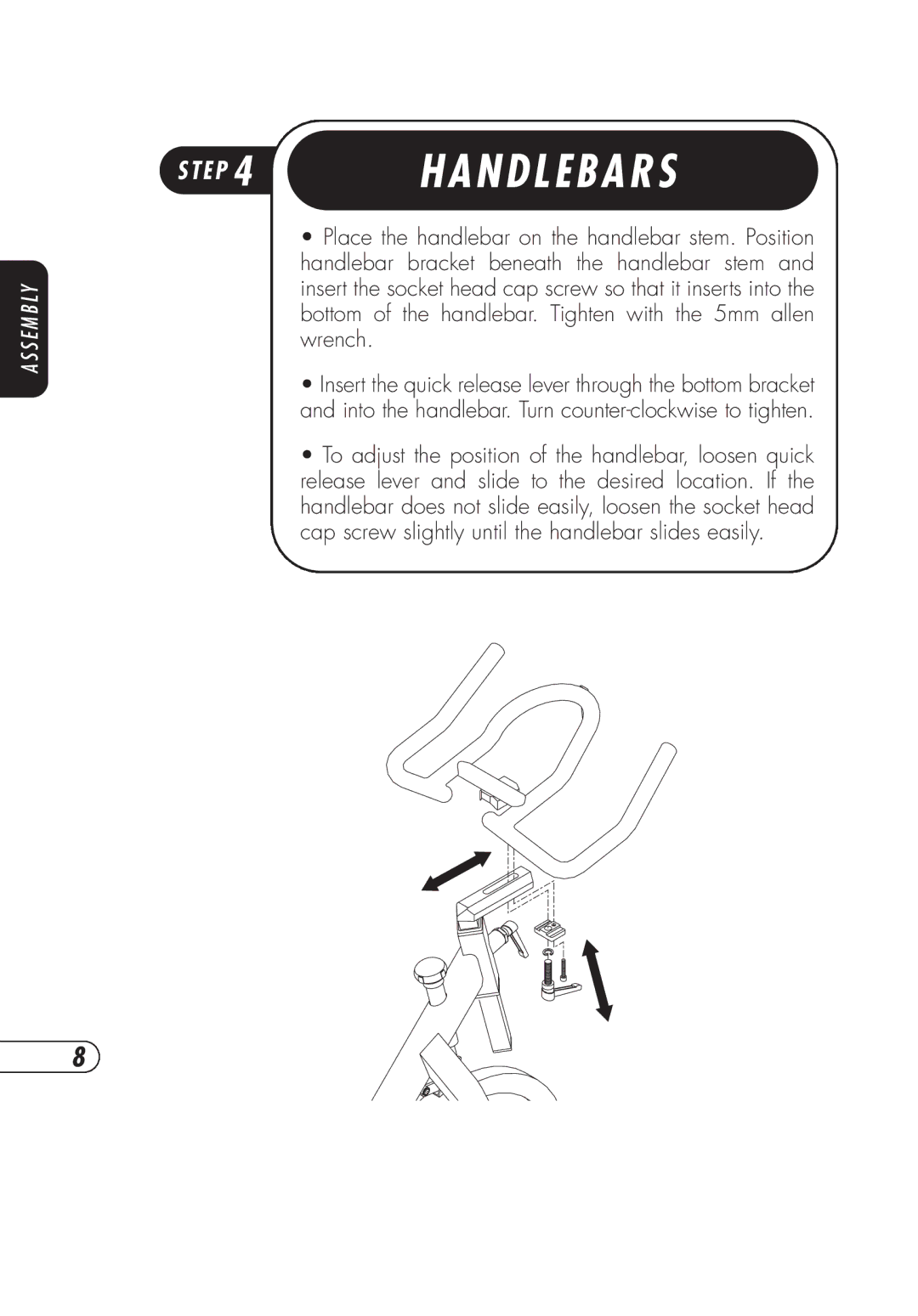 Vision Fitness ES700 manual N D L E B a R S 