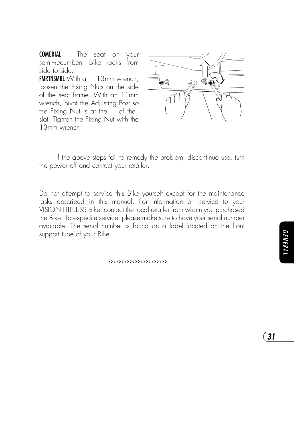 Vision Fitness R70 manual Obtaining Service, Serial Number 