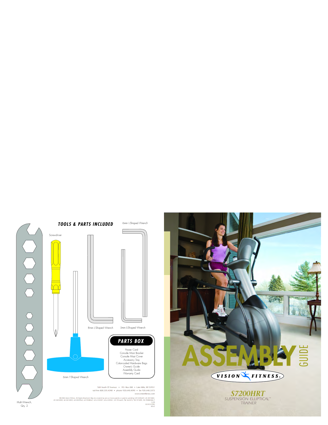 Vision Fitness S7200HRT manual Assemblyguide, Parts BOX 