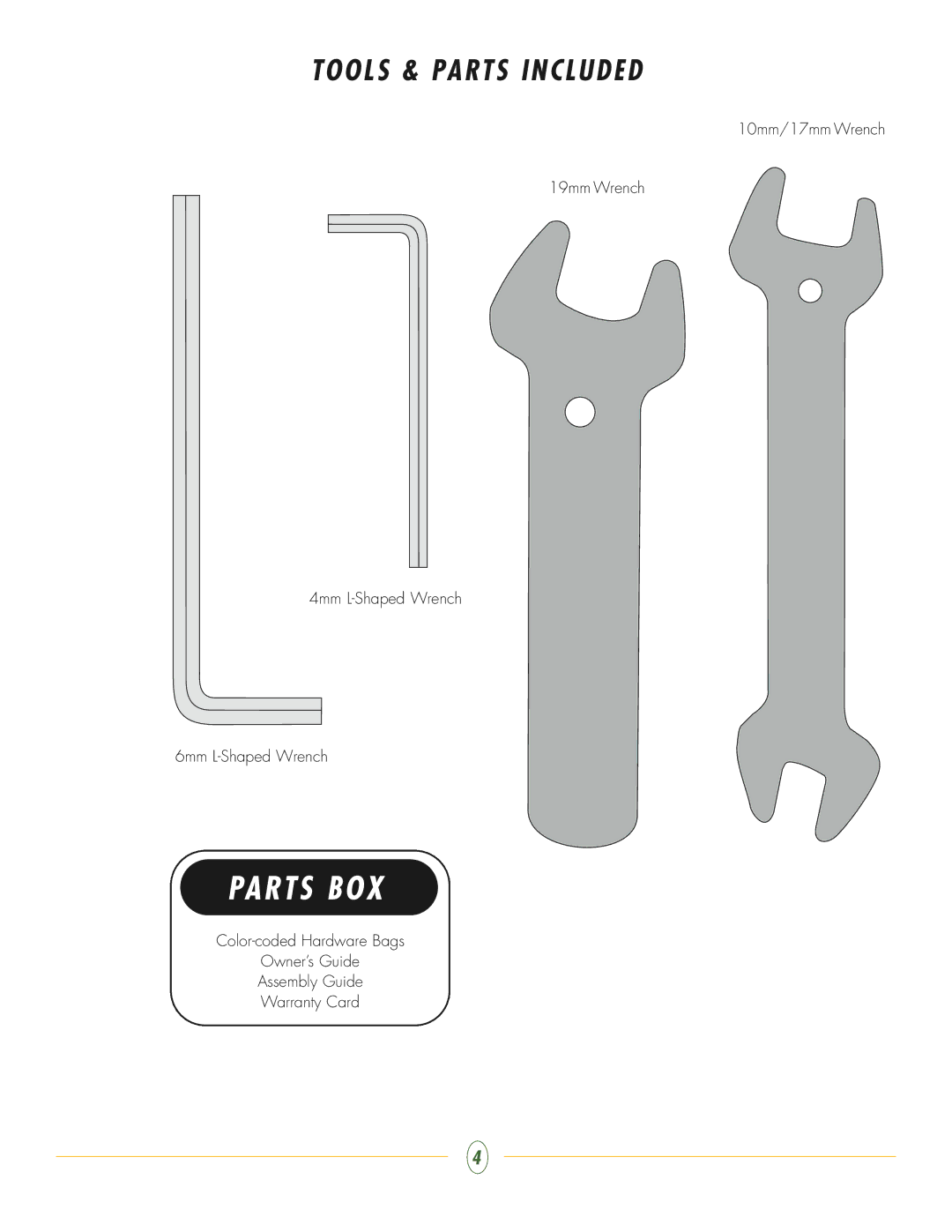 Vision Fitness ST200 manual Parts BOX 