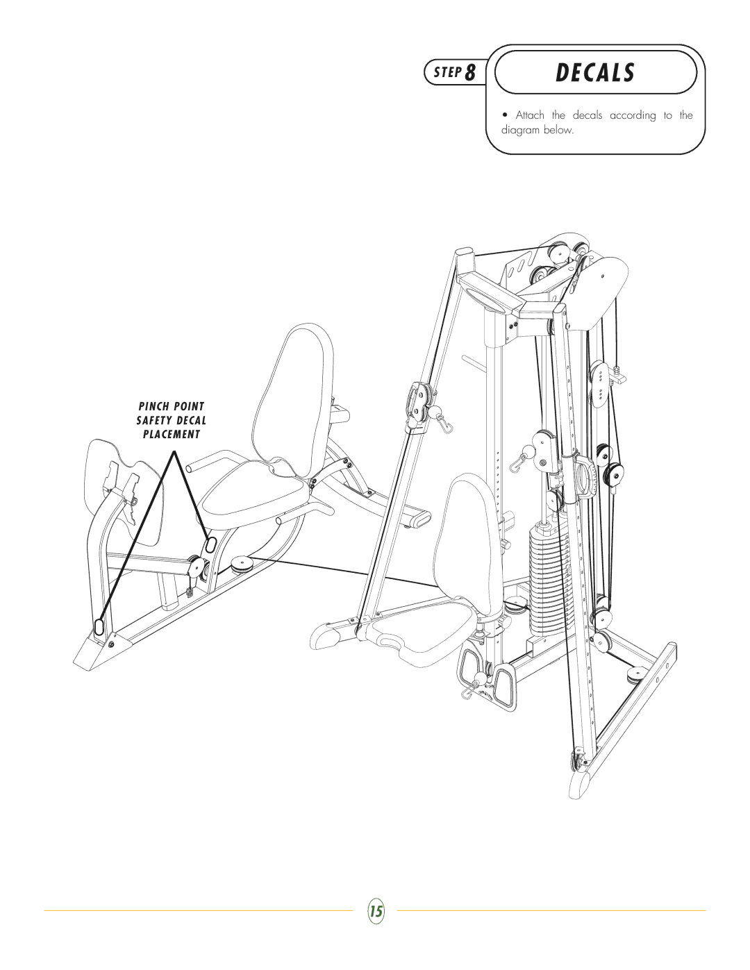 Vision Fitness ST250 manual Decals 