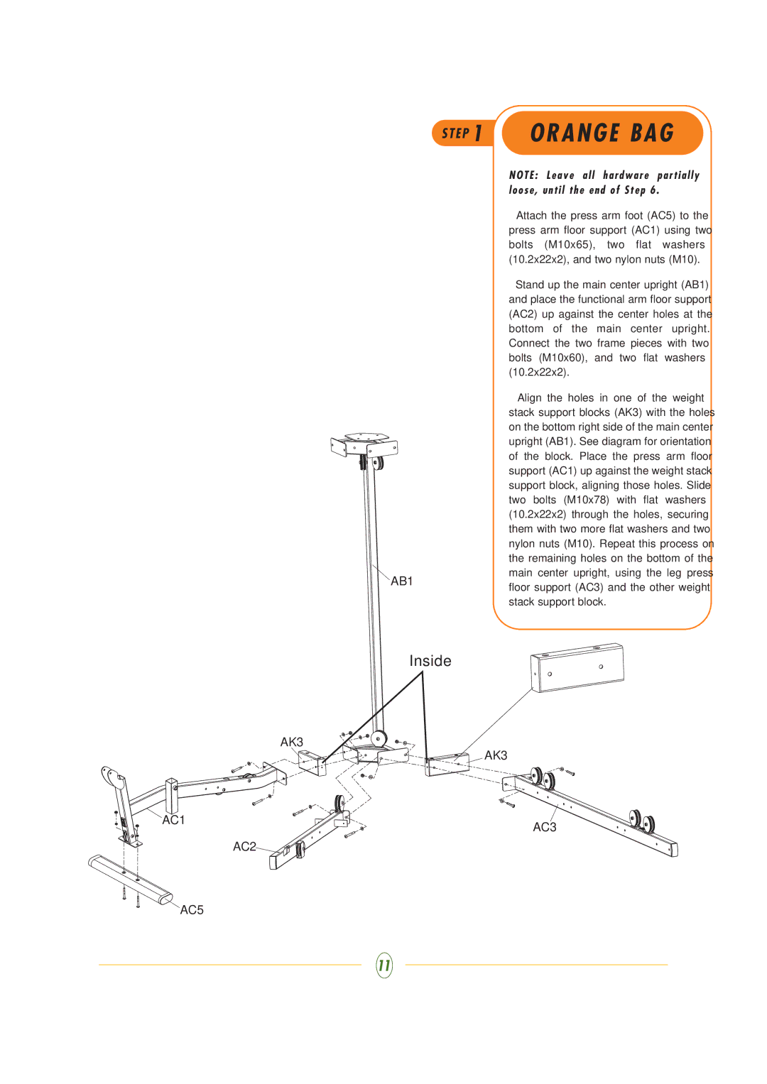 Vision Fitness ST710 manual E P 1 O R a N G E B a G 