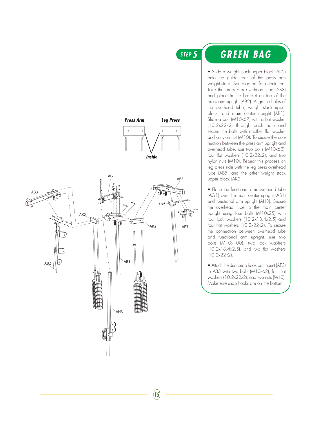 Vision Fitness ST710 manual E P 5 G R E E N B a G 