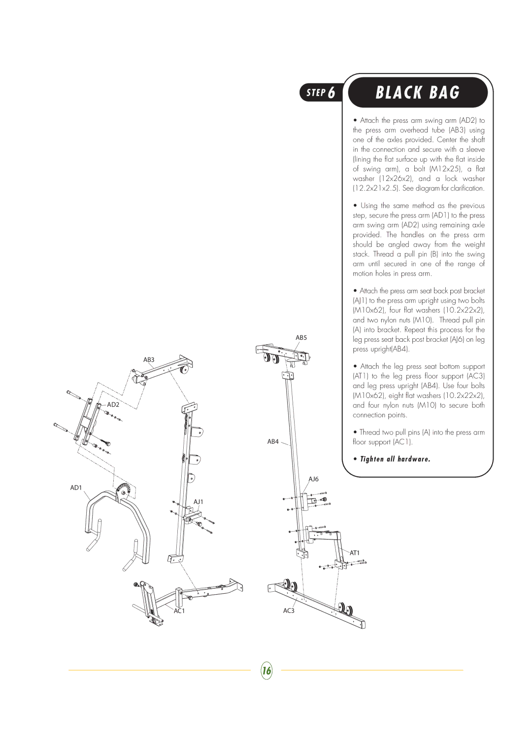 Vision Fitness ST710 manual E P 6 B L a C K B a G 