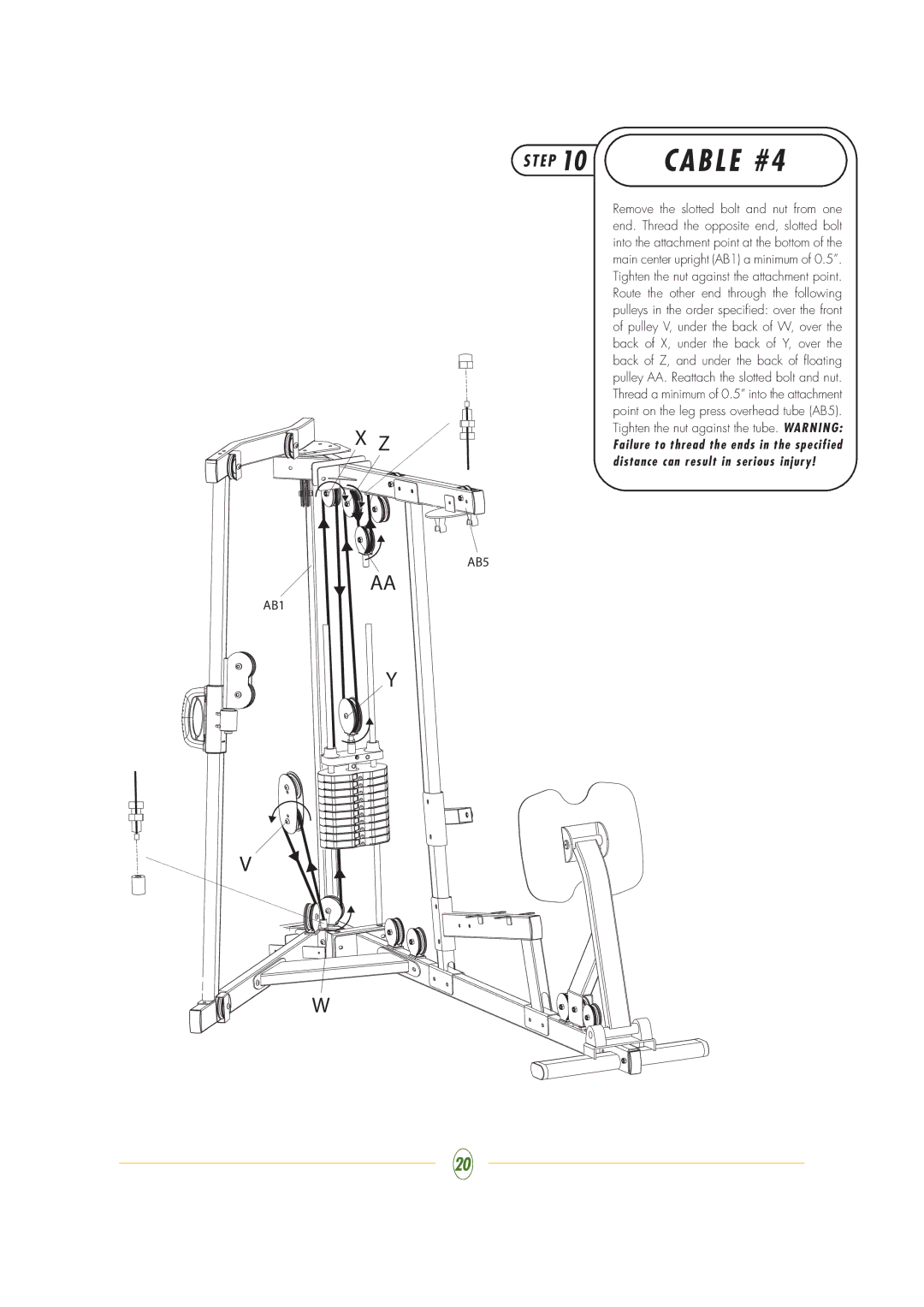 Vision Fitness ST710 manual AB5 AB1 