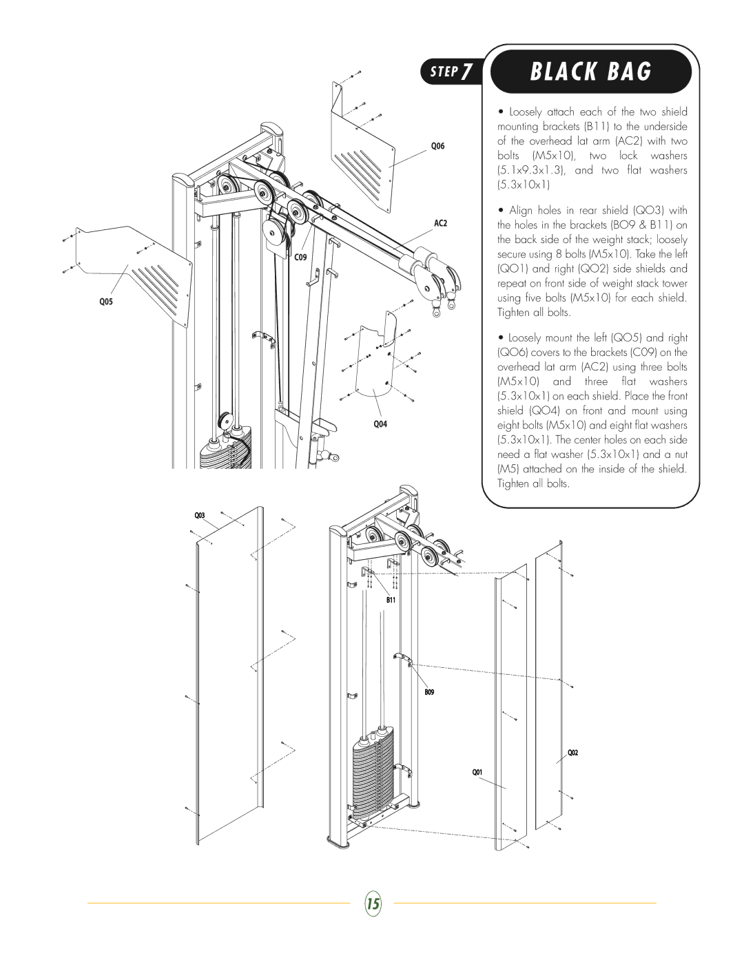 Vision Fitness ST730 manual E P 7 B L a C K B a G 