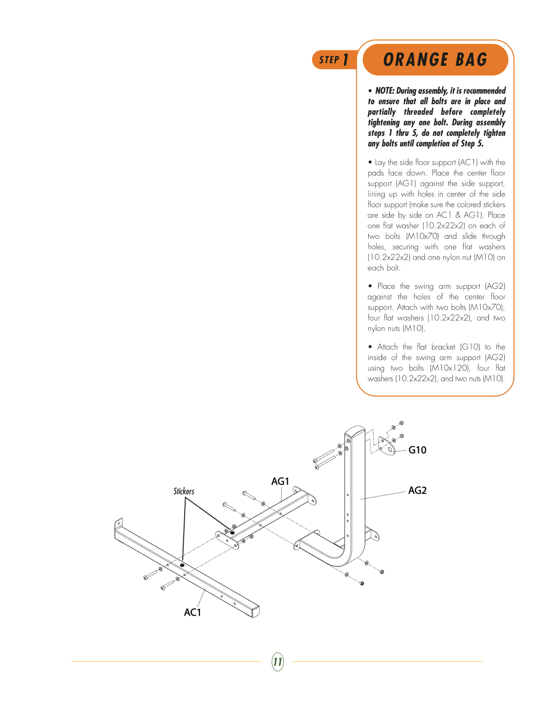 Vision Fitness ST740 manual AC1, AG1 AG2 