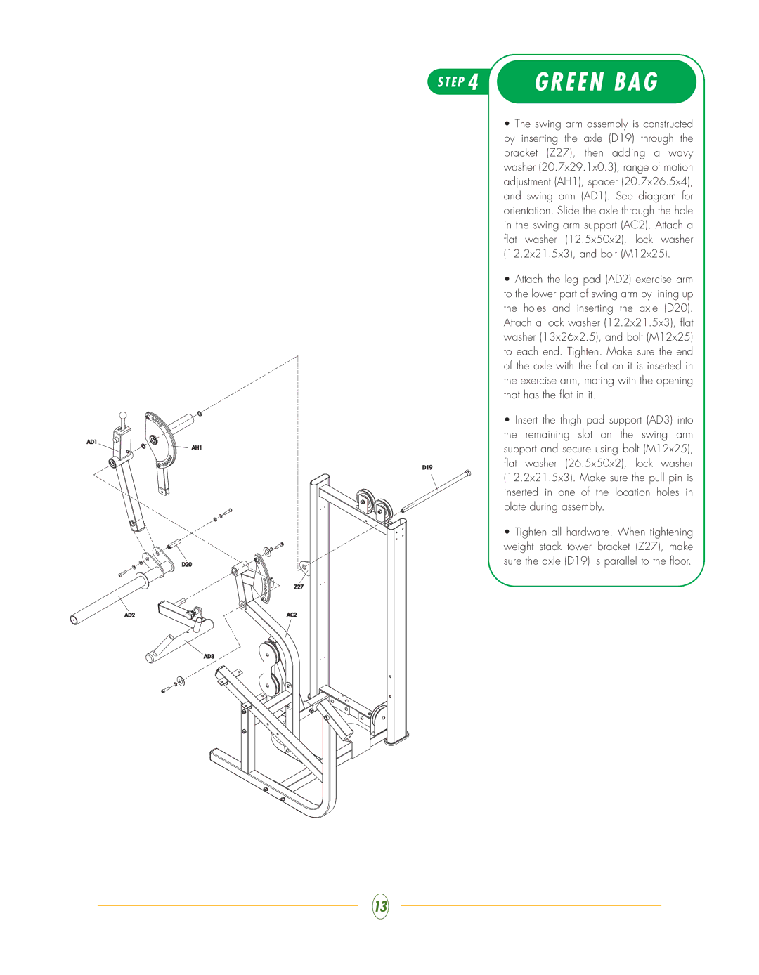 Vision Fitness ST750 manual E P 4 G R E E N B a G 